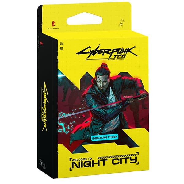 Cyberpunk TCG Welcome to Night City Starter Deck Display Embracing Power